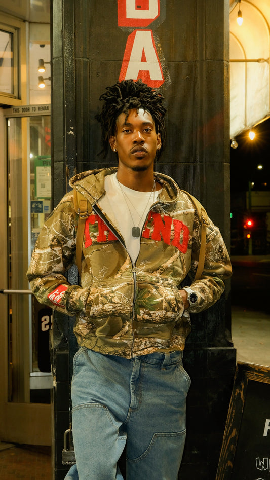 RED CAMO ZIP UP